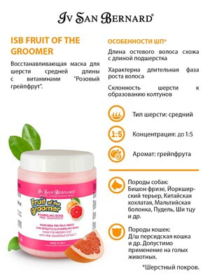      Iv San Bernard ISB Fruit of the Groomer Pink Grapefruit         1  (,  4)