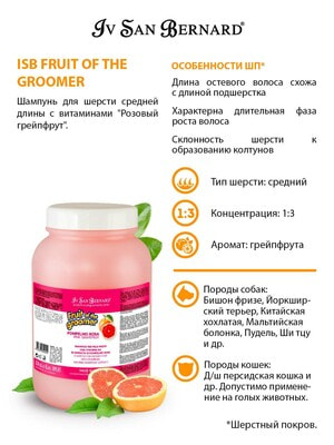      Iv San Bernard ISB Fruit of the Groomer Pink Grapefruit        3,25  (,  4)