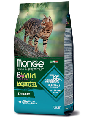   Monge   Monge Cat BWild GRAIN FREE   , ,  , 1,5  (,  10)