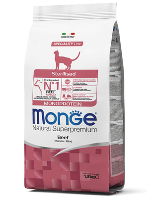   Monge   Monge Cat Speciality Line Monoprotein Sterilised   ,   1,5  (,  11)