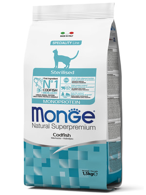   Monge   Monge Cat Speciality Line Monoprotein Sterilised   ,   1,5  (,  11)