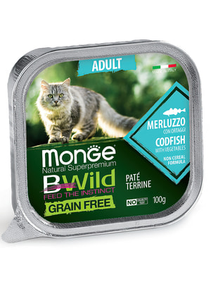   Monge   Monge Cat BWild GRAIN FREE  , ,    ,  100  ()