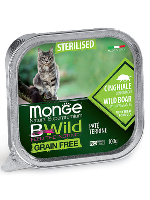   Monge   Monge Cat BWild GRAIN FREE   , ,    ,  100  ()