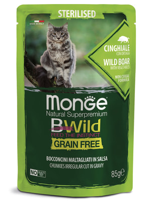   Monge   Monge Cat BWild GRAIN FREE   , ,      ,  85  ()