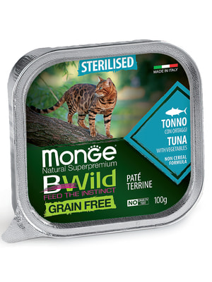   Monge   Monge Cat BWild GRAIN FREE   , ,    ,  100  ()